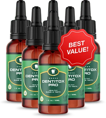 Dentitox Pro six-bottle package